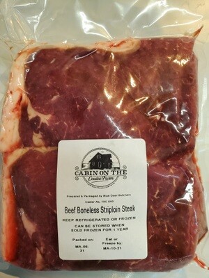 Strip Loin Steak - 3 pounds + 2 pounds of ground beef