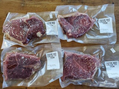 Sirloin Tip Steak - 3 pounds + 2 pounds of ground beef