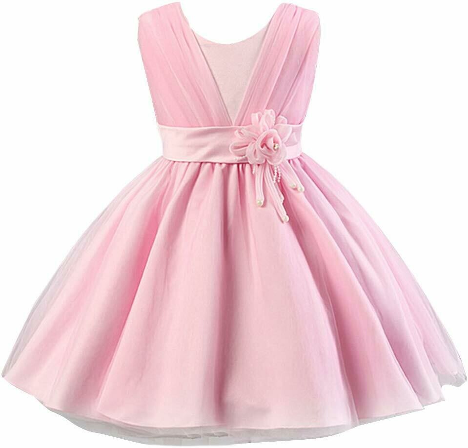 vestido para niñas en organza de seda colores blanco rosa pastel, lila,  fiusha.hueso tallas de la 2 A la 12