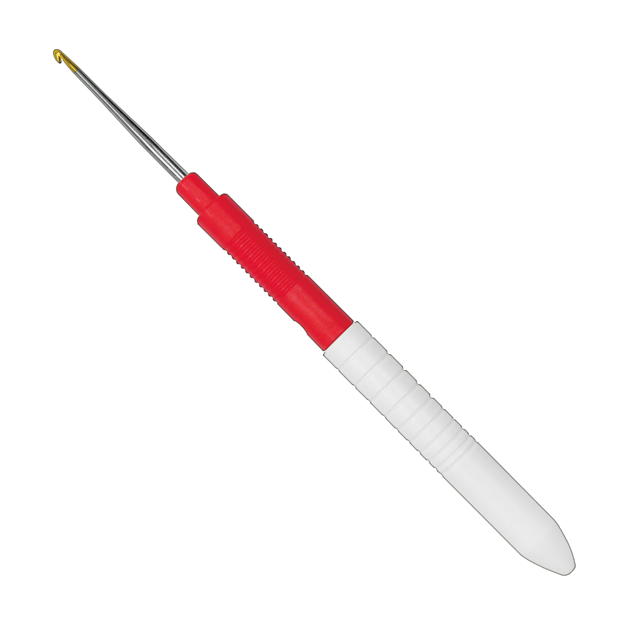 Крючок вязальный экстратонкий с пластиковой ручкой, 13 см