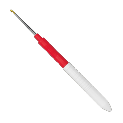 Крючок вязальный экстратонкий с пластиковой ручкой, 13 см
