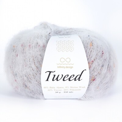 Tweed (40% бэби альпака, 8% мериносовая шерсть, 32% вискоза, 20% полиамид) 150м/50гр