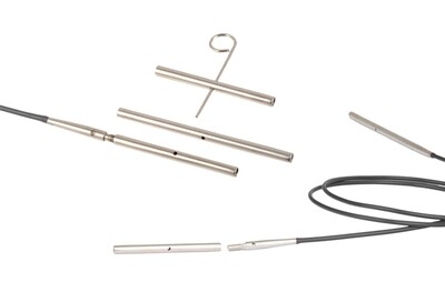 Набор кабельного соединения (в наборе: соединитель (35мм 2шт, 50мм 1шт) , кабельный ключик 1шт), никелированная латунь