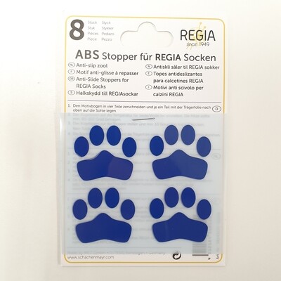 ABS-противоскользящие наклейки Regia для приклеивания к носкам, 8 наклеек в упаковке (синий)