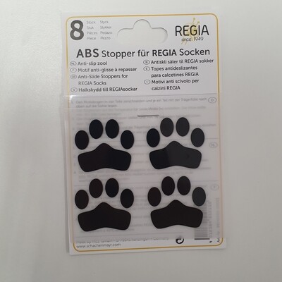 ABS-противоскользящие наклейки Regia для приклеивания к носкам, 8 наклеек в упаковке (черный)