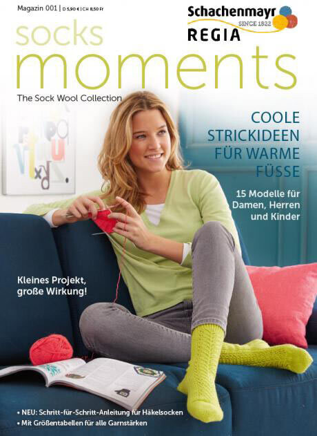 Журнал Regia "Magazine 001 - Socks moments"на немецком языке, с русским переводом (вкладыш)