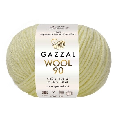 Пряжа Gazzal Wool 90 (3664/ванильный крем)