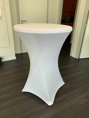 Housse Blanche pour Table haute