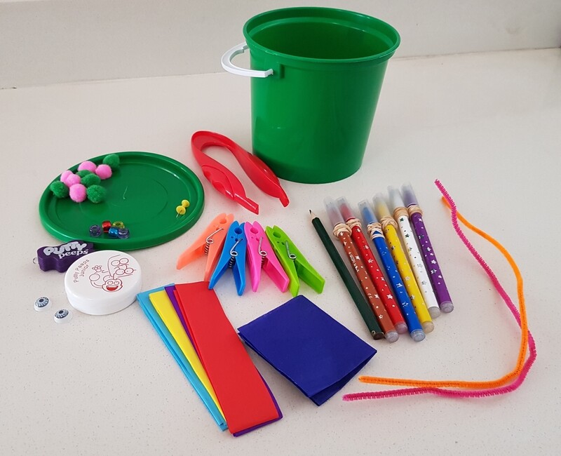 Green bucket- tripod grasp and pencil control (5yrs +)