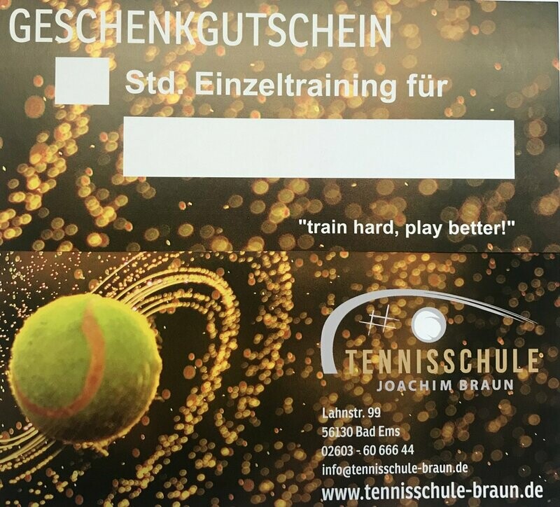 TSB Einzeltraining Indoor