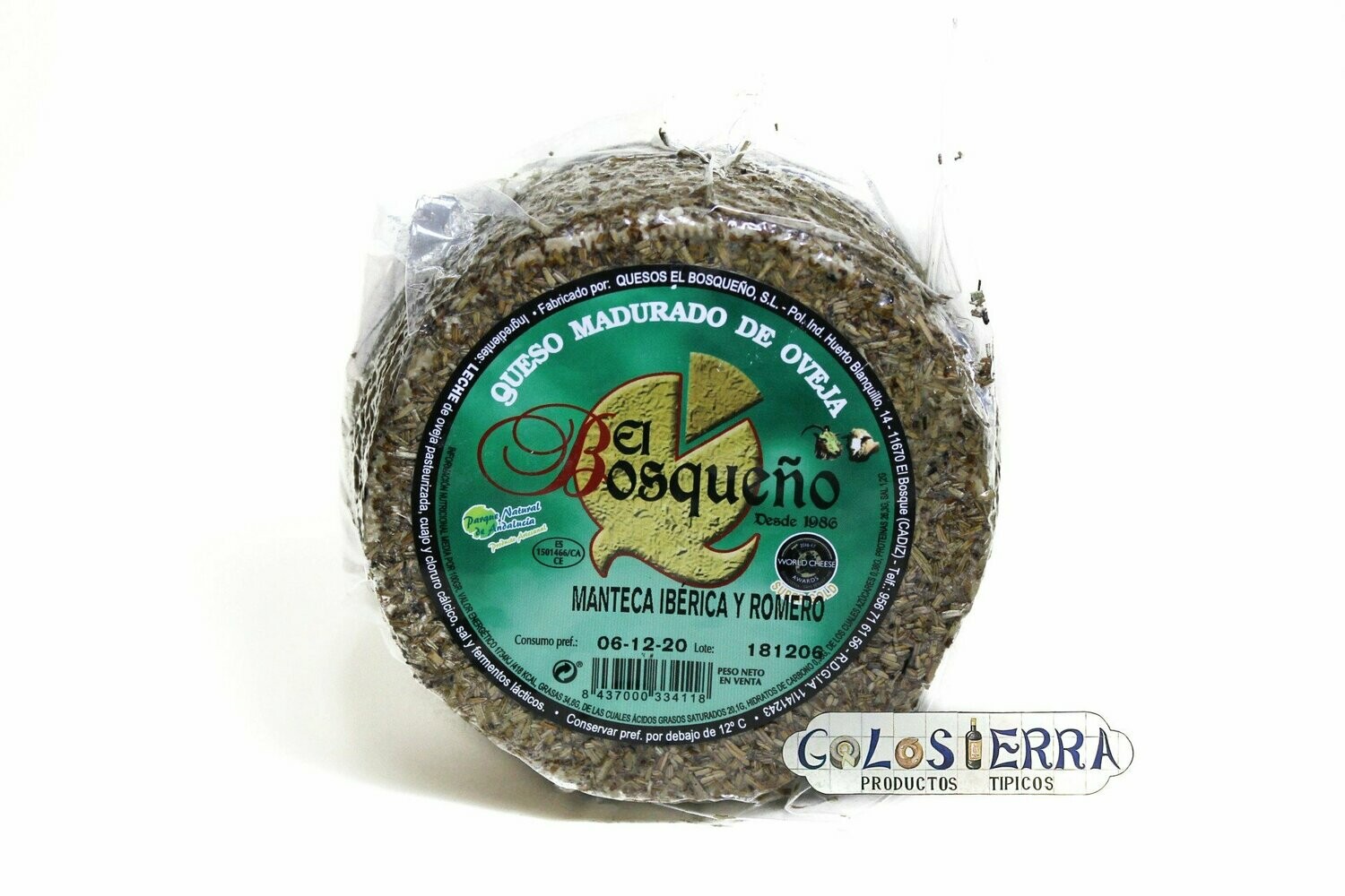 Queso El Bosqueño al Romero de Oveja