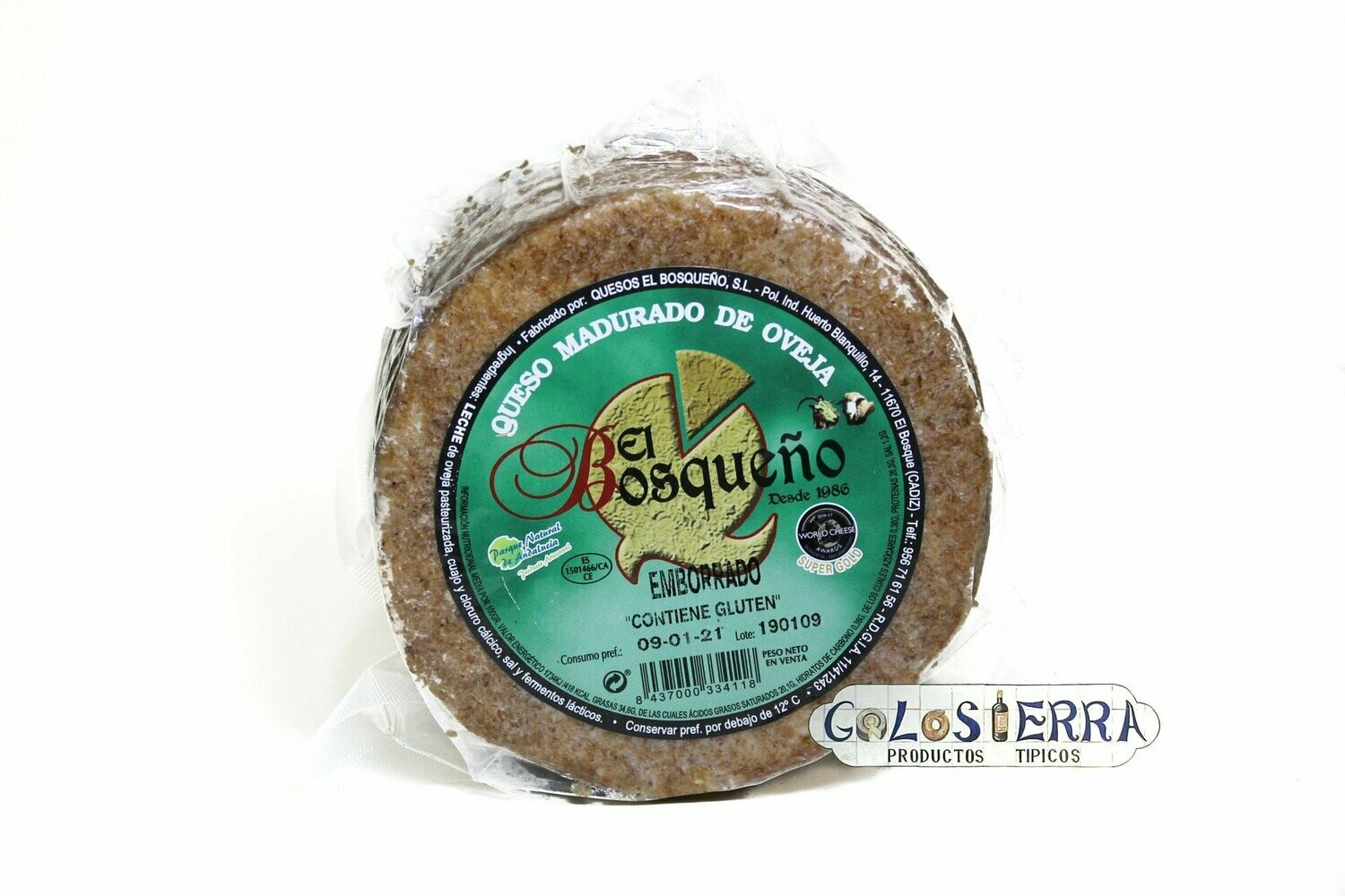 Queso El Bosqueño en Salvado de Trigo (Emborrado) de Oveja
