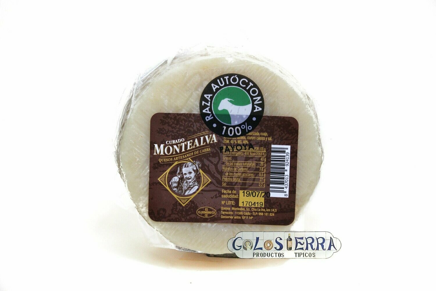 Queso Montealva Curado de Cabra Payoya