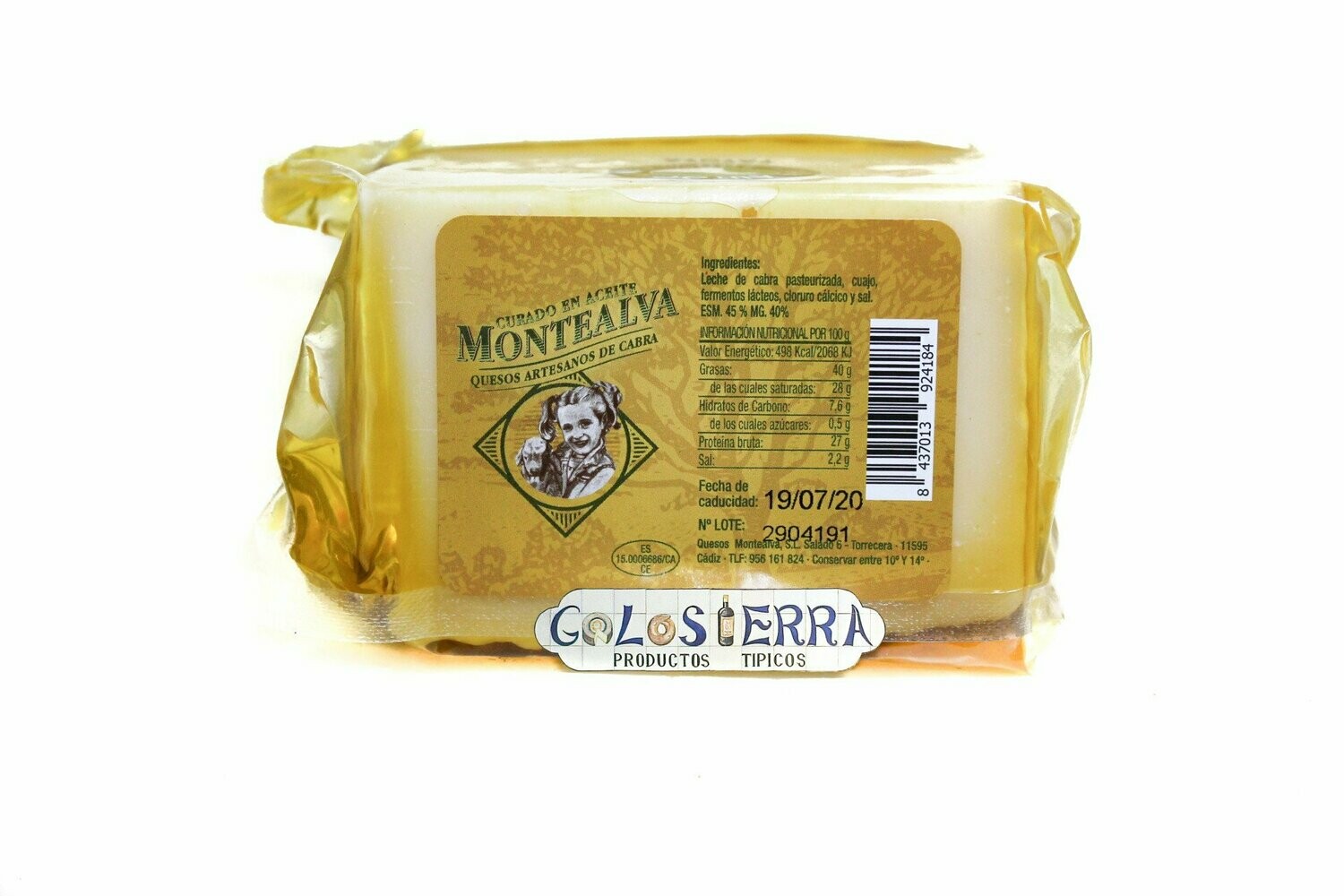 Queso Trozo Montealva en Aceite de Oliva de Cabra Payoya