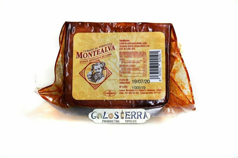 Queso Trozo Montealva al Pimentón de Cabra Payoya