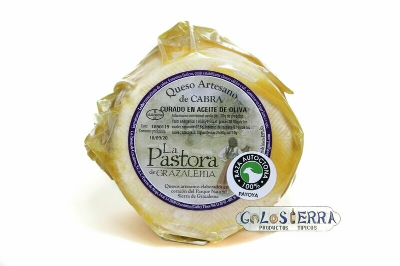 Queso La Pastora Curado en Aceite de Oliva de Cabra Payoya