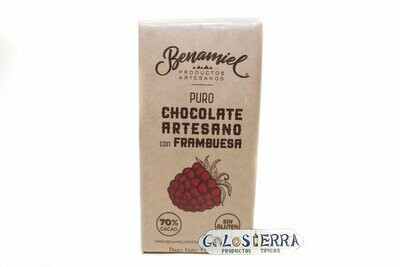 Chocolate Negro Puro con Frambuesa 70% Cacao