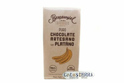 Chocolate Negro Puro con Plátano 70% Cacao