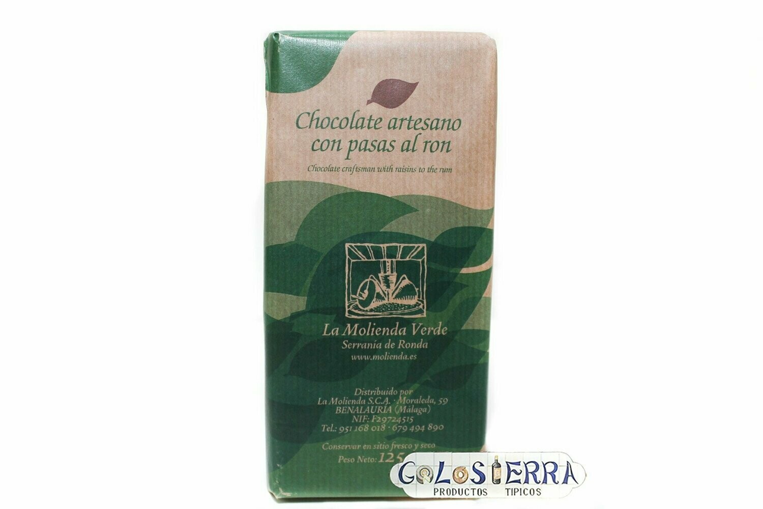 Chocolate Negro Ron con Pasas