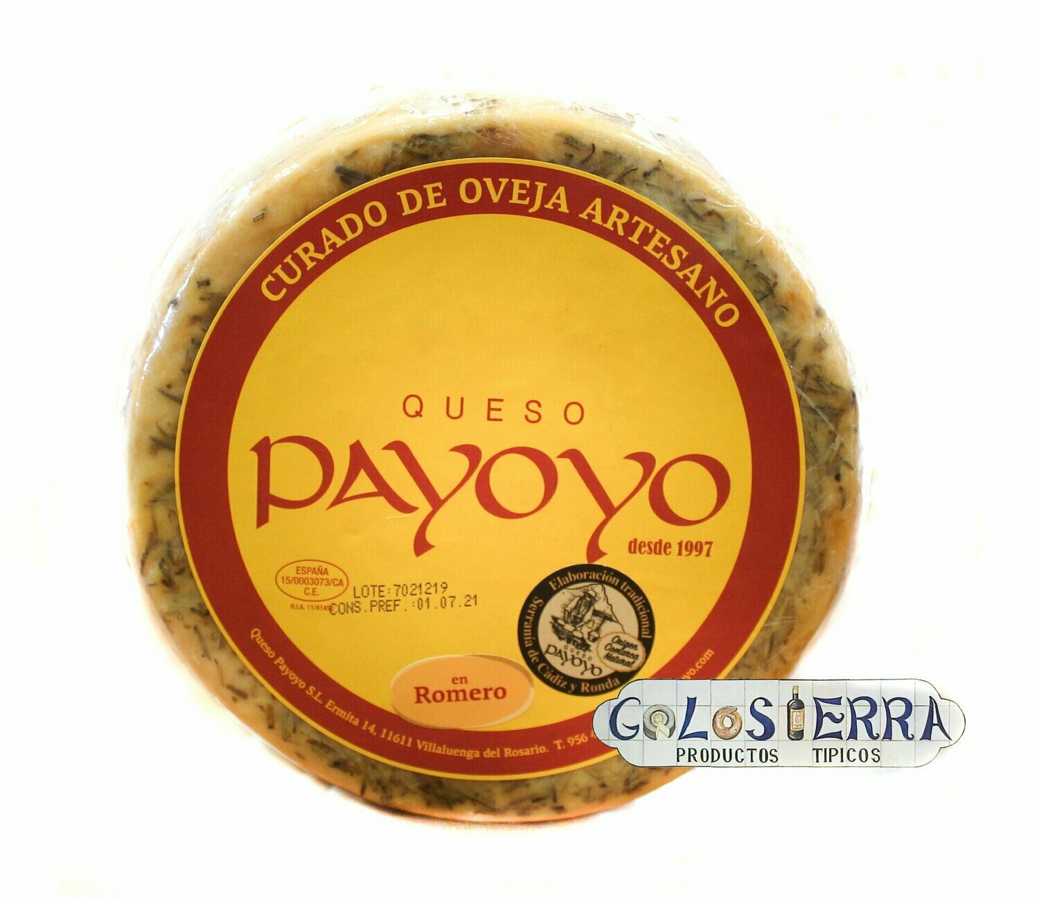 Queso Payoyo Curado en Romero de cabra y oveja