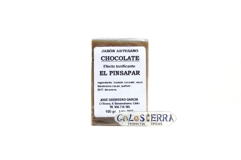 Jabón artesano de chocolate