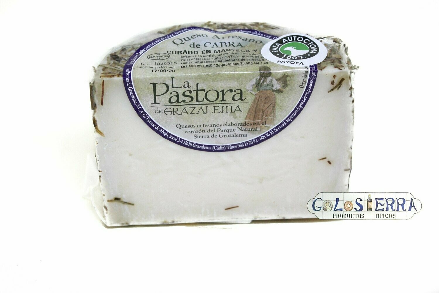 Queso Mitad La Pastora Curado al Romero de Cabra Payoya Queso Mitad La Pastora Curado al Romero de Cabra Payoya