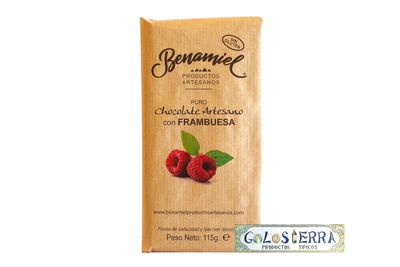 Chocolate Negro Puro con Frambuesa 70% Cacao