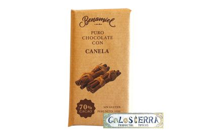 Chocolate Negro Puro con Canela 70% Cacao