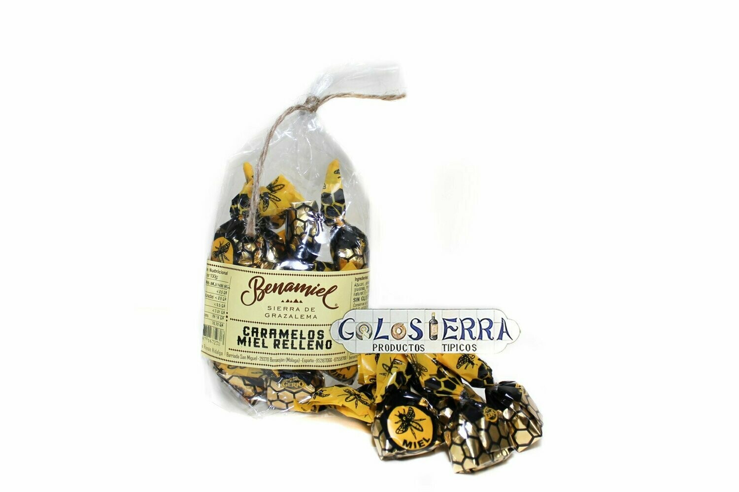 Caramelos rellenos de miel