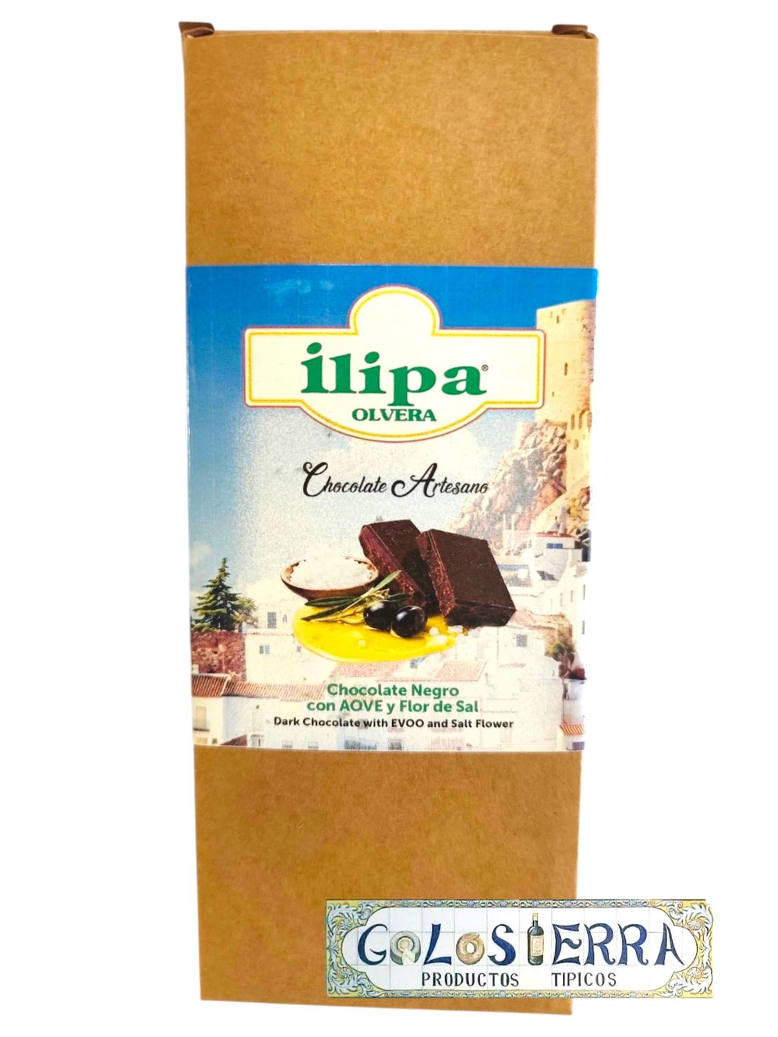 Chocolate Negro con aceite y flor de sal (Sin gluten)