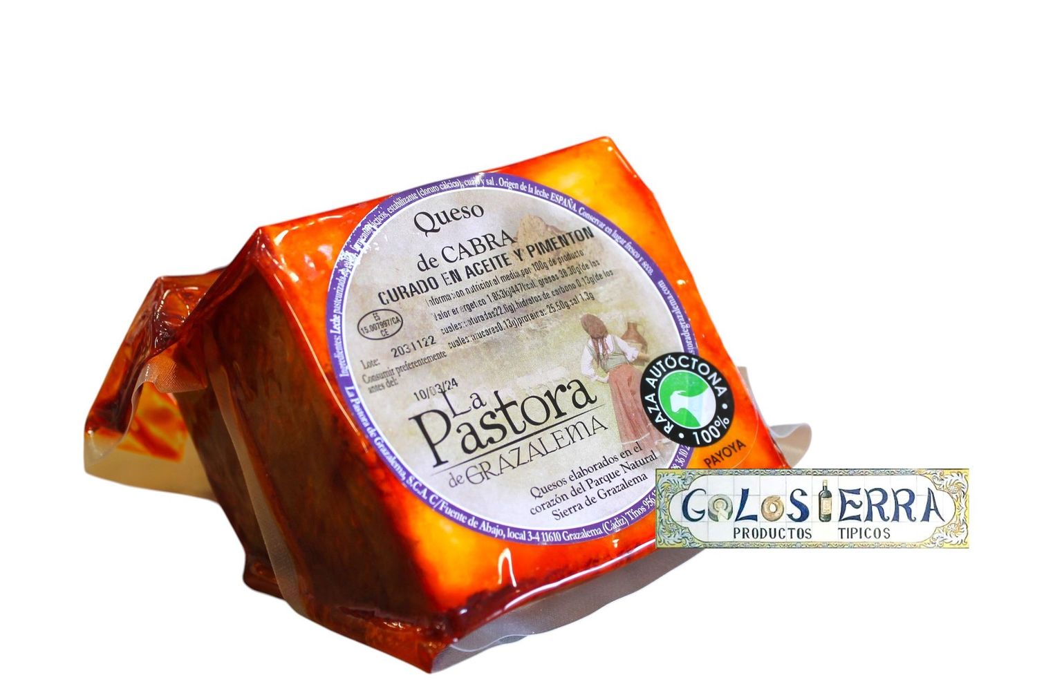 Queso La Pastora curado al pimentón de cabra Payoya trozo