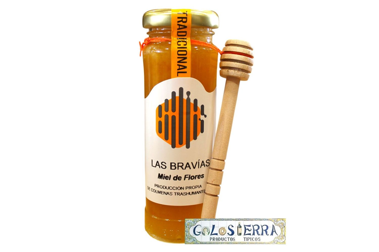 Miel mil flores 160gr con palito mielero Las Bravías