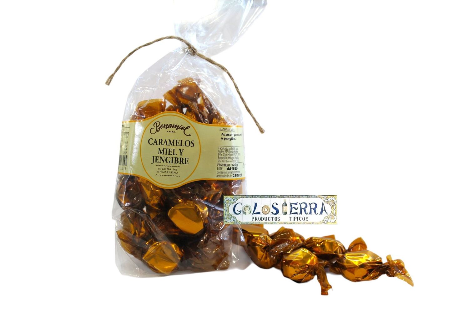 Caramelos de miel y jengibre