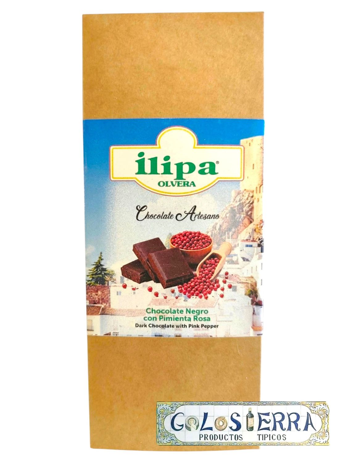 Chocolate negro con pimienta rosa (Sin gluten)