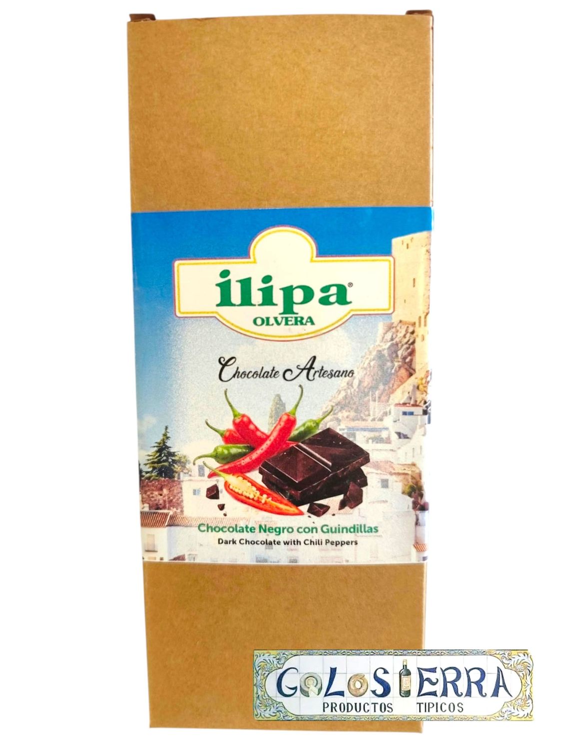 Chocolate negro con guindillas (Sin gluten)