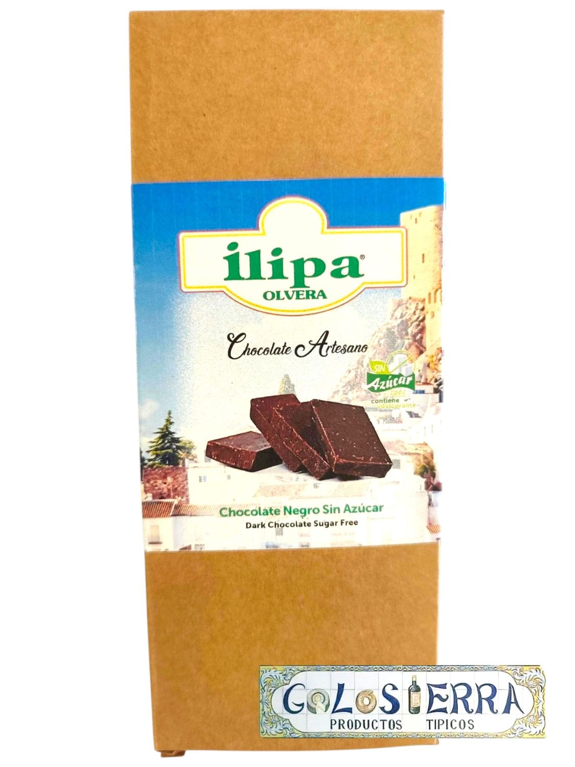 Chocolate negro sin azúcar (Sin gluten)