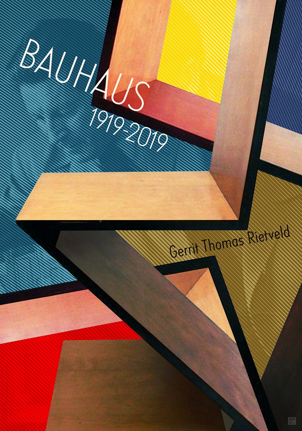 zig-zag, BAUHAUS 1919-2019, poster 2019