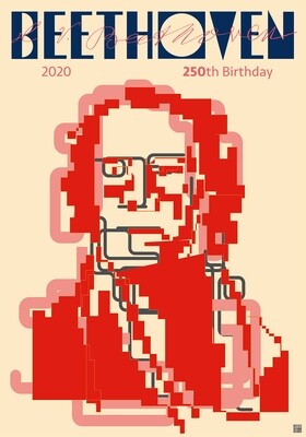Ludwig Van Beethoven, 1770–1827, 250th Anniversary of Beethoven’s birth, poster 1