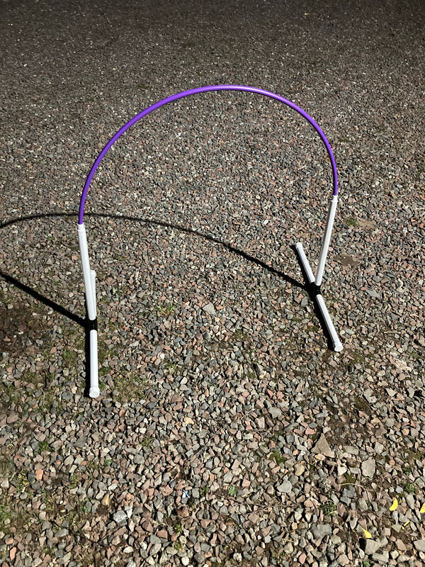 Baseless  with hula hoop arch Maxi pipe two foot x 6