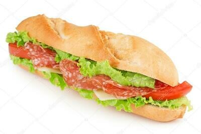Le Sandwich Le Super Flamboyant  au 2 saucissons