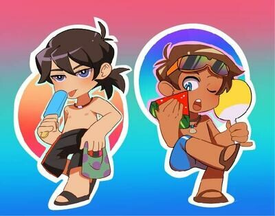 Voltron Keith and Lance Summer Sticker Set