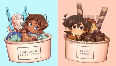 Keith and Lance rolled-ice-cream Keychain Set