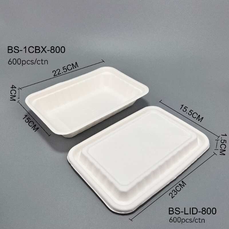 BS-1CBX-800; 單格飯盒 600pcs/ctn (No Lid)