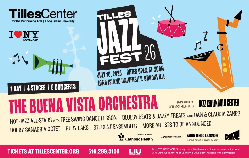 Admission for 2 to the Jazz Festival at the Tilles Center on 7/18/2026 - Raffle Ticket