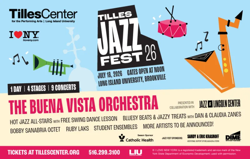 Admission for 2 to the Jazz Festival at the Tilles Center on 7/18/2026 - Raffle Ticket