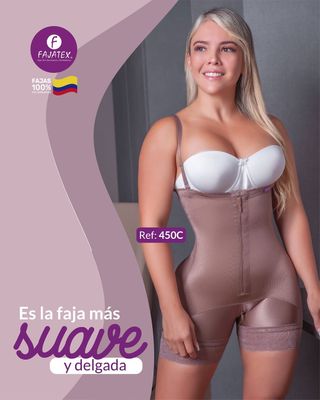 450C | FAJA SLIM TIPO SHORT CON CIERRE PERINEAL |FAJATEX