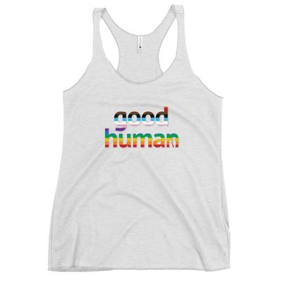 Proud Good Human Women's Racerback Tank