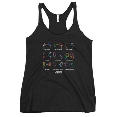 Ear-Resistibly Proud Women’s Racerback Tank - Stripes