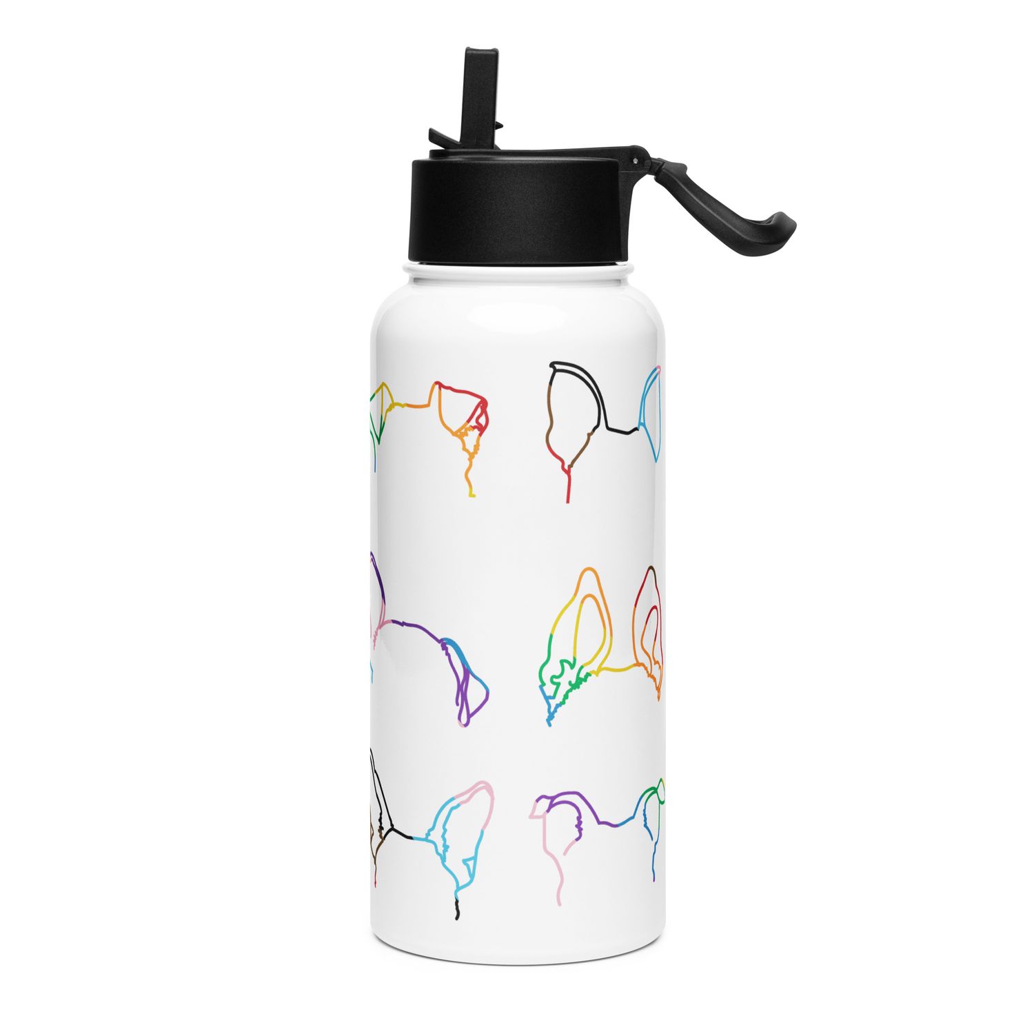 Ear-Resistibly Proud Water Bottle - Stripes