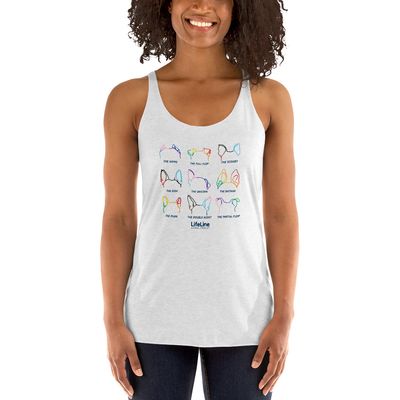 Ear-Resistibly Proud Women's Racerback Tank - Stripes